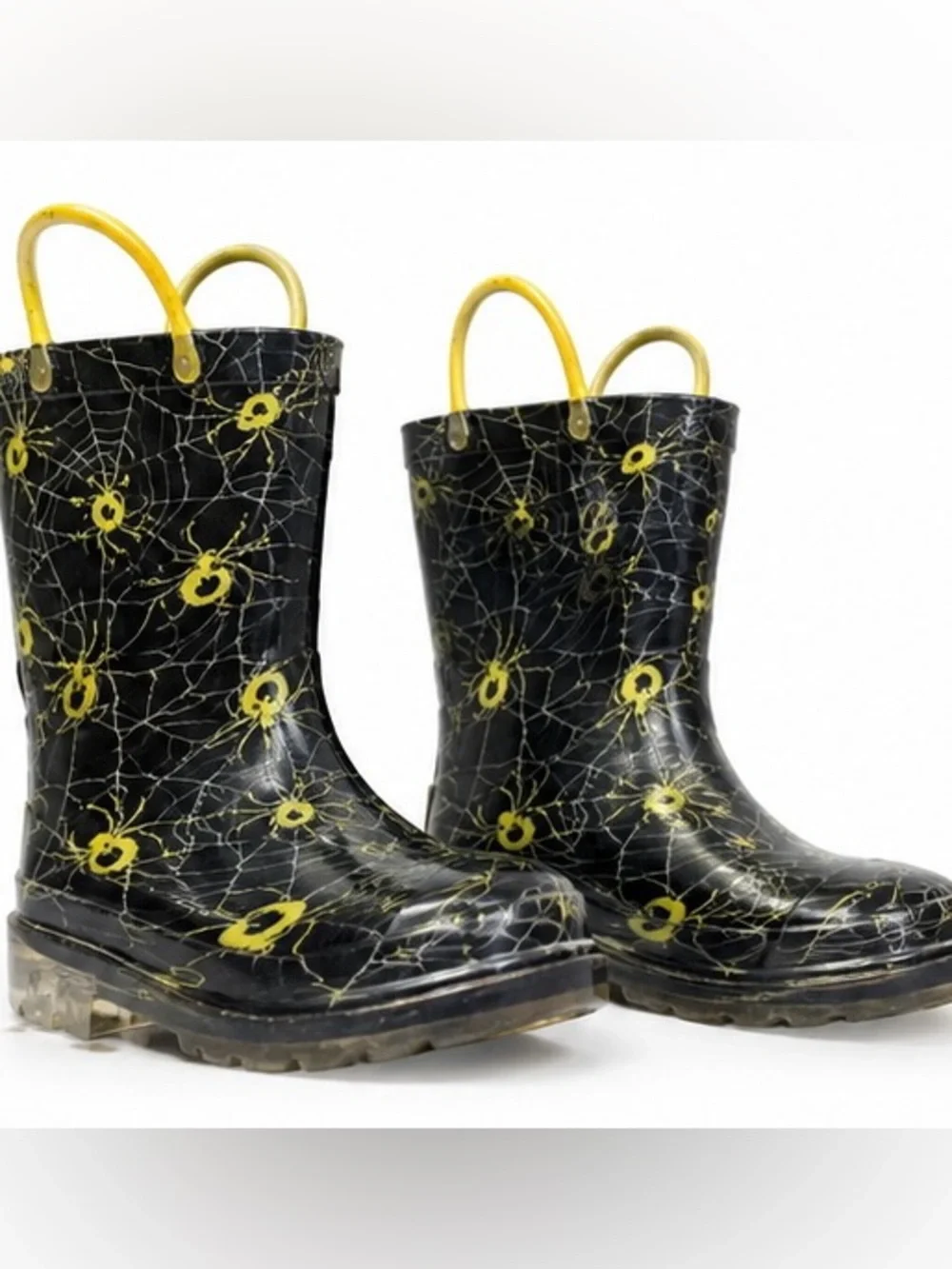 Western Chief Spider Halloween Theme Kids Rain Snow Light-up Waterproof Boots 10
